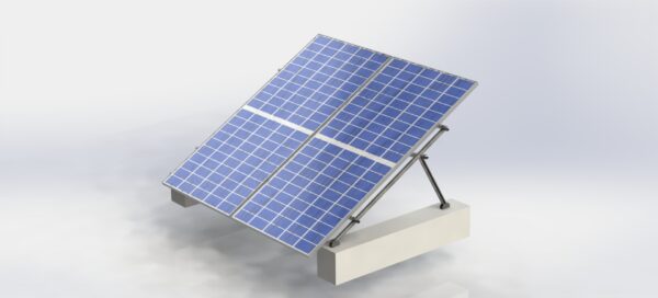 سازه تک ردیفه نیروگاه خورشیدی 2*1(استراکچر)