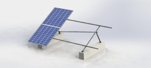 سازه تک ردیفه نیروگاه خورشیدی 3*1(استراکچر)