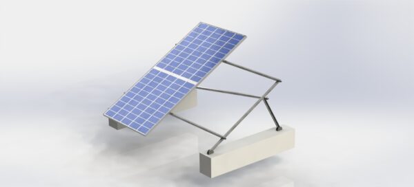 سازه تک ردیفه نیروگاه خورشیدی 2*1(استراکچر)