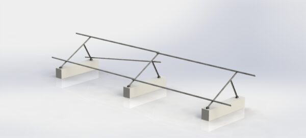 سازه تک ردیفه نیروگاه خورشیدی 6*1(استراکچر)