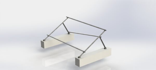 سازه تک ردیفه نیروگاه خورشیدی 2*1(استراکچر)