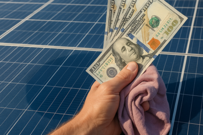 هزینه شستشوی پنل خورشیدی 3 solar money 1000x666